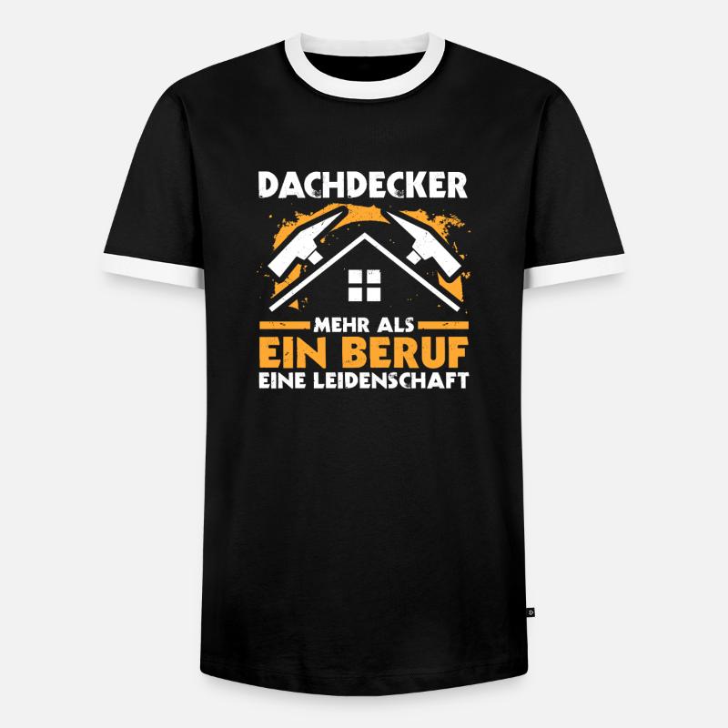 Master Roofer Roofer - Men's Ringer Shirt - black/white