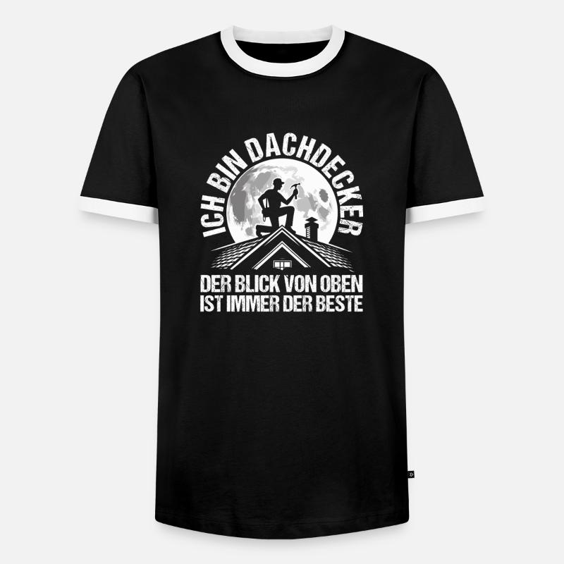 Master Roofer Roofer - Men's Ringer Shirt - black/white