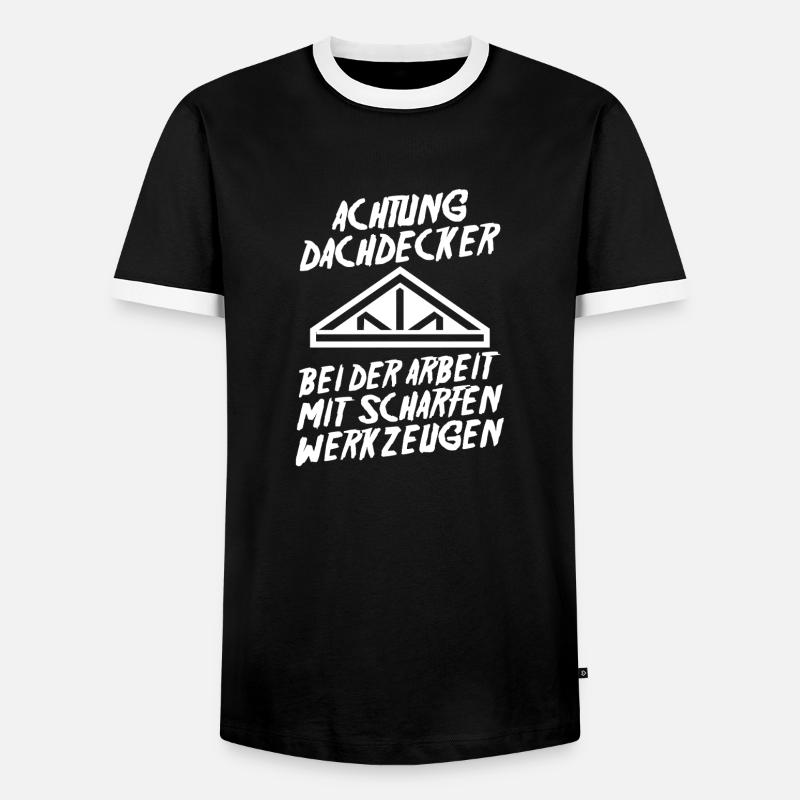 Dachdeckermeister Dachdecker - Männer Kontrast-T-Shirt - Schwarz/Weiß