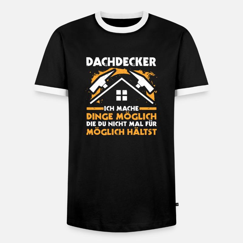 Dachdeckermeister Dachdecker - Männer Kontrast-T-Shirt - Schwarz/Weiß