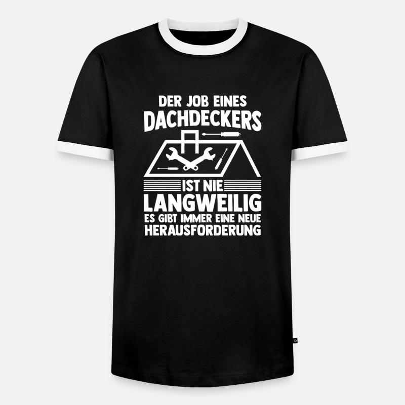 Maître Couvreur Couvreur - T-shirt contrasté Homme - noir/blanc