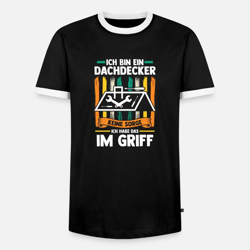 Master Roofer Roofer - Men's Ringer Shirt - black/white