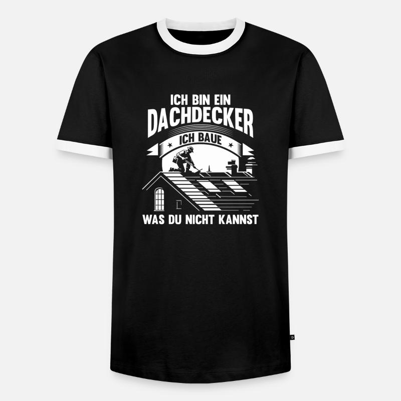 Dachdeckermeister Dachdecker - Männer Kontrast-T-Shirt - Schwarz/Weiß