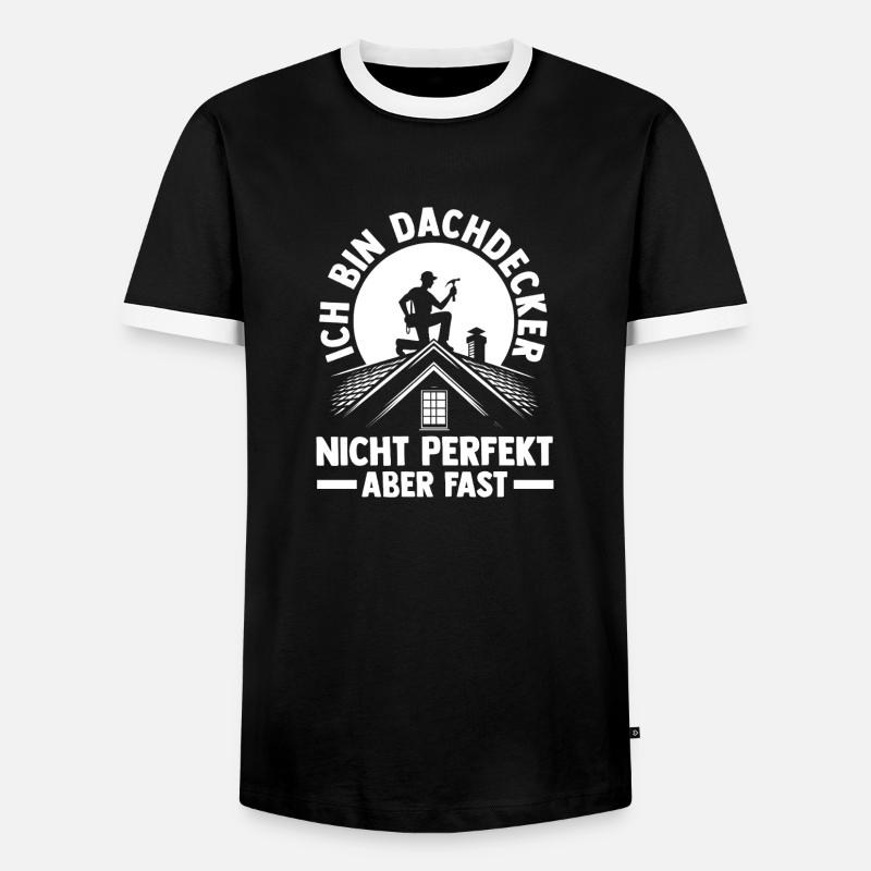 Master Roofer Roofer - Men's Ringer Shirt - black/white