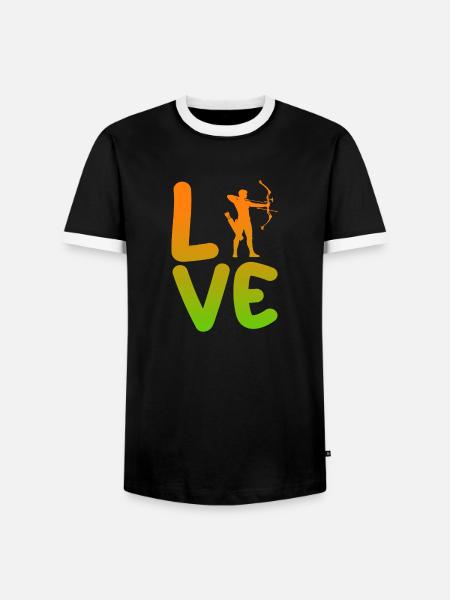 Archer Archery - Men's Ringer Shirt - black/white