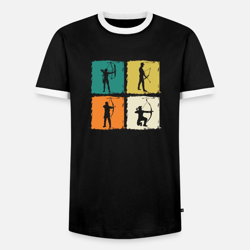 Archer Archery - Men's Ringer Shirt - black/white