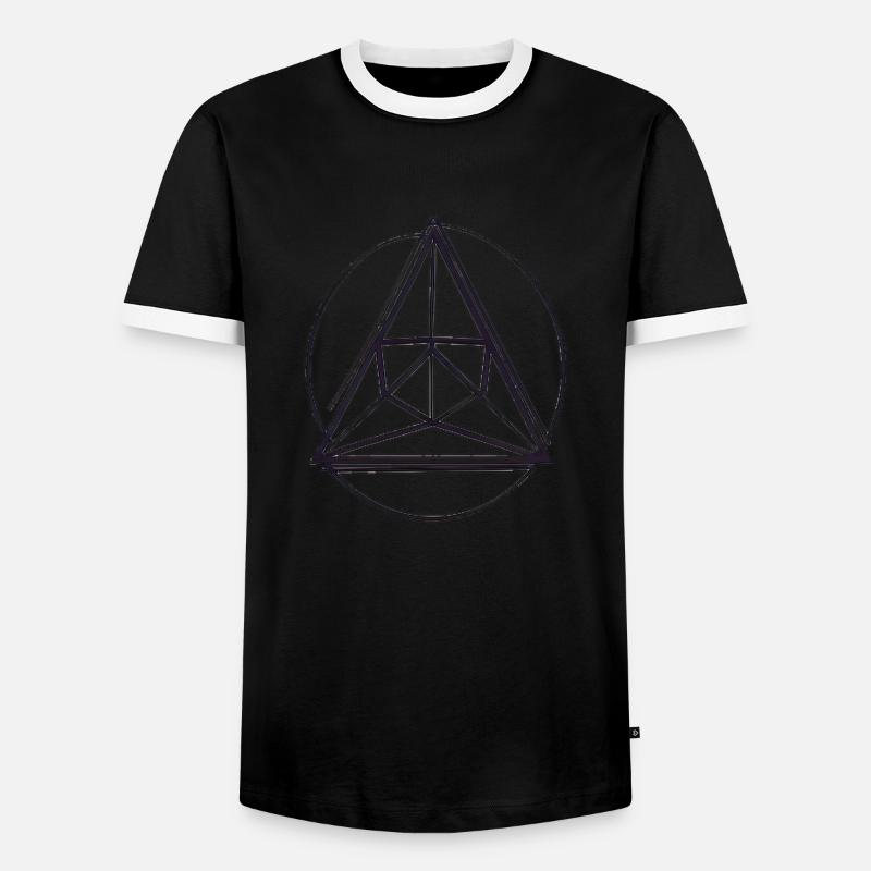 ethereum abstraktes Prisma - Männer Kontrast-T-Shirt - Schwarz/Weiß