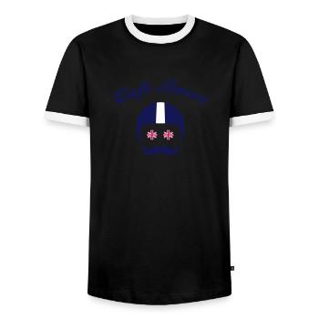 Cafe Racer Gentlemen - Men's Ringer Shirt - black/white - Front - AI Model Female 172 light (172cm) & AI Model Male 178 light (178cm)