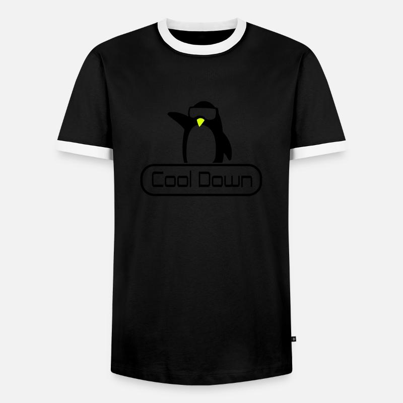 cool down - Männer Kontrast-T-Shirt - Schwarz/Weiß