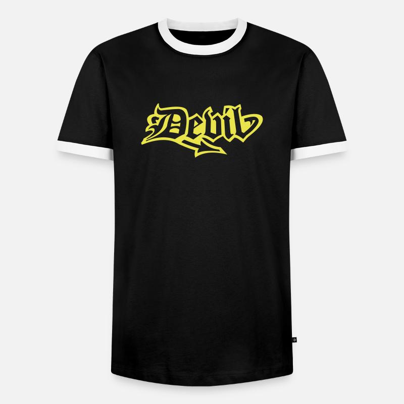 Devil - Männer Kontrast-T-Shirt - Schwarz/Weiß