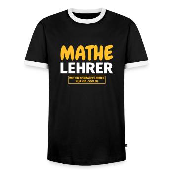 Mathelehrer Geschenk - Männer Kontrast-T-Shirt - Schwarz/Weiß - Vorne - AI Model Female 172 light (172cm) & AI Model Male 178 light (178cm)