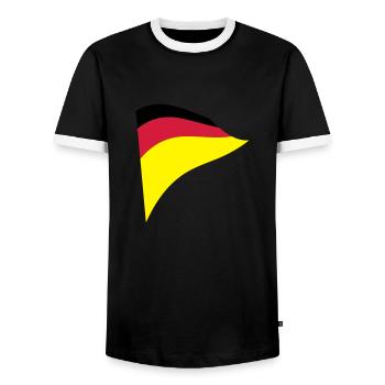 Allemagne - T-shirt contrasté Homme - noir/blanc - Devant - AI Model Female 172 light (172cm) & AI Model Male 178 light (178cm)