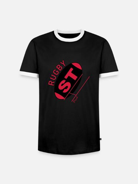 Toulouse rugby - Men's Ringer Shirt - black/white