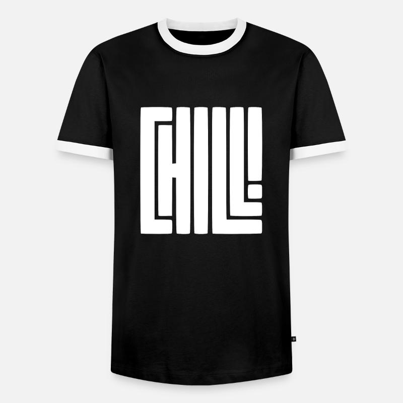 Chill! - Men's Ringer Shirt - black/white