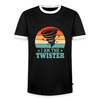 I Am The Twister Meteorologist Meteorology - Männer Kontrast-T-Shirt - Schwarz/Weiß - Vorne - AI Model Female 172 light (172cm) & AI Model Male 178 light (178cm)