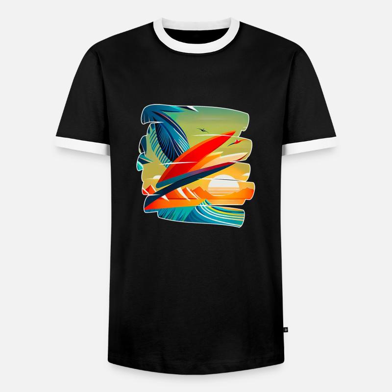 Summer Vibes #2 - Men's Ringer Shirt - black/white
