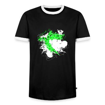 Croatia hrvatska croatia hrv travel europe zagreb - Men's Ringer Shirt - black/white - Front - AI Model Female 172 light (172cm) & AI Model Male 178 light (178cm)