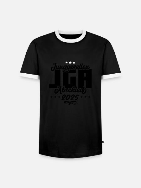 jga junggesellenabschied 2025 - Männer Kontrast-T-Shirt - Schwarz/Weiß