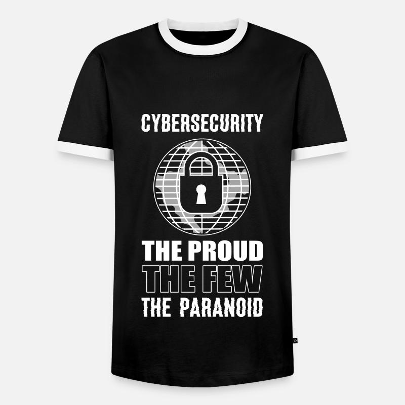 Internet-Sicherheit Codierer - Männer Kontrast-T-Shirt - Schwarz/Weiß