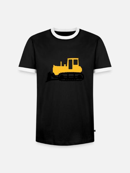 Bulldozer - T-shirt contrasté Homme - noir/blanc