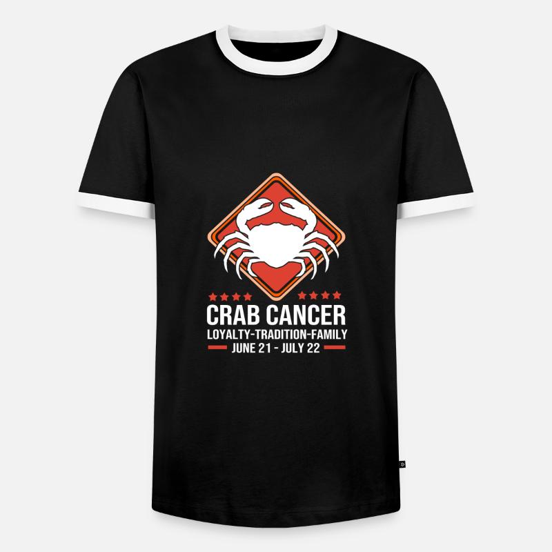 Crab - Men's Ringer Shirt - black/white