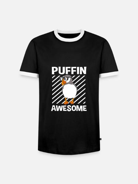 Papageientaucher Puffin - Men's Ringer Shirt - black/white