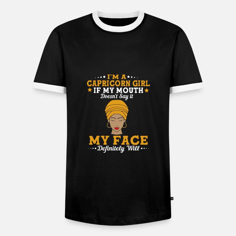 Sternzeichen Steinbock - Männer Kontrast-T-Shirt - Schwarz/Weiß