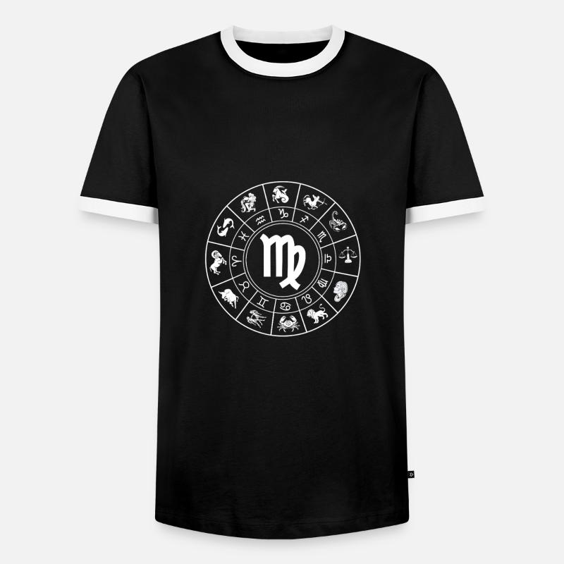 Sternzeichen Jungfrau - Männer Kontrast-T-Shirt - Schwarz/Weiß