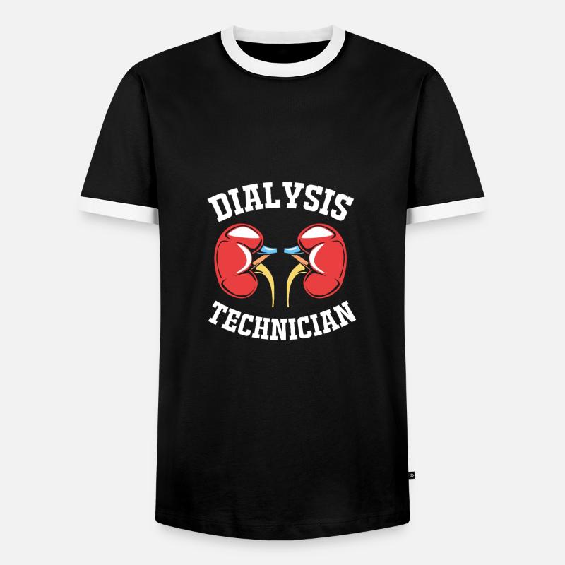 Dialysis Technician - Men's Ringer Shirt - black/white