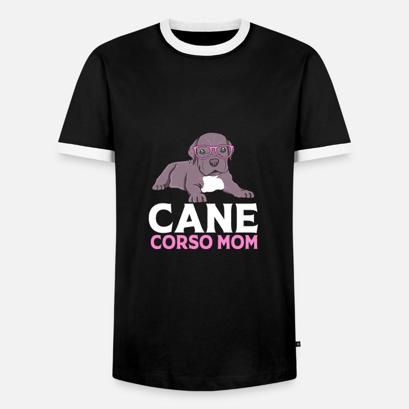 Cane Corso - Männer Kontrast-T-Shirt - Schwarz/Weiß