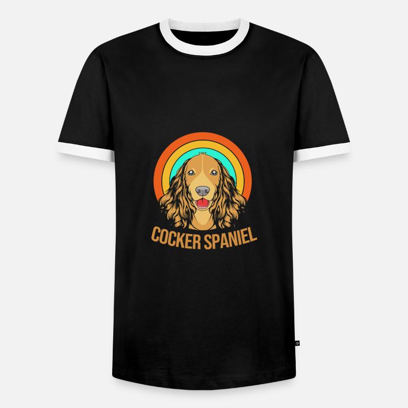 Cocker Spaniel - Men's Ringer Shirt - black/white