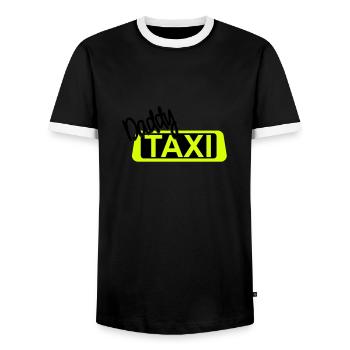 daddy_taxi - T-shirt contrasté Homme - noir/blanc - Devant - AI Model Female 172 light (172cm) & AI Model Male 178 light (178cm)