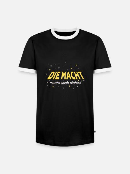 Die Macht - Männer Kontrast-T-Shirt - Schwarz/Weiß
