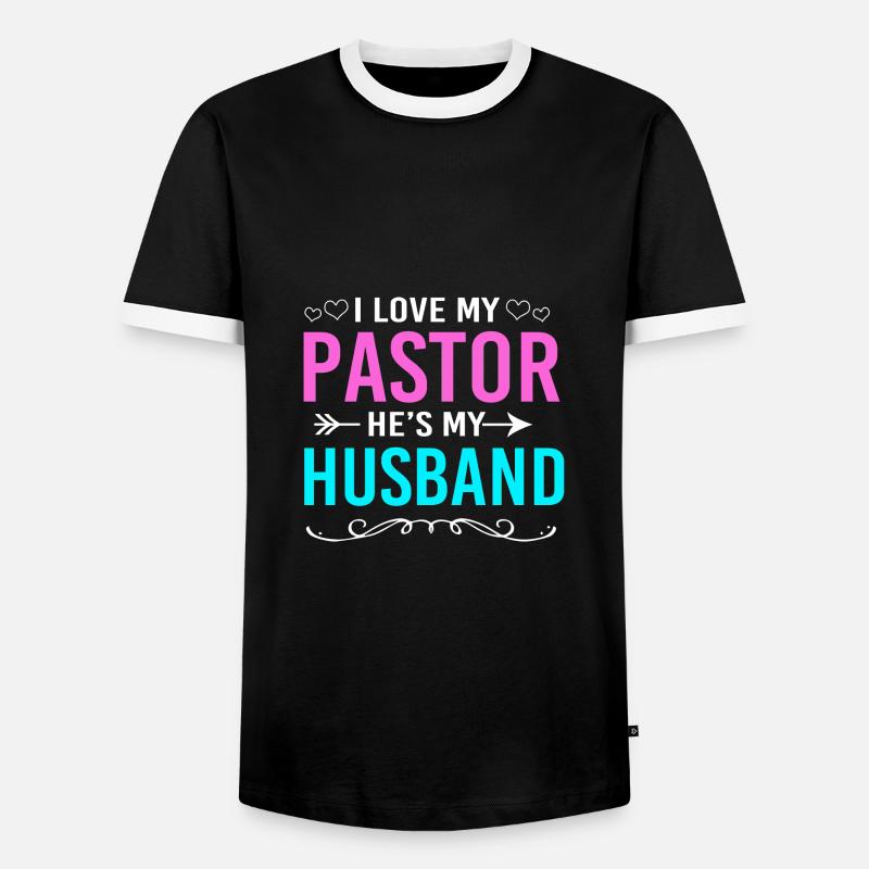 Pastor - Men's Ringer Shirt - black/white