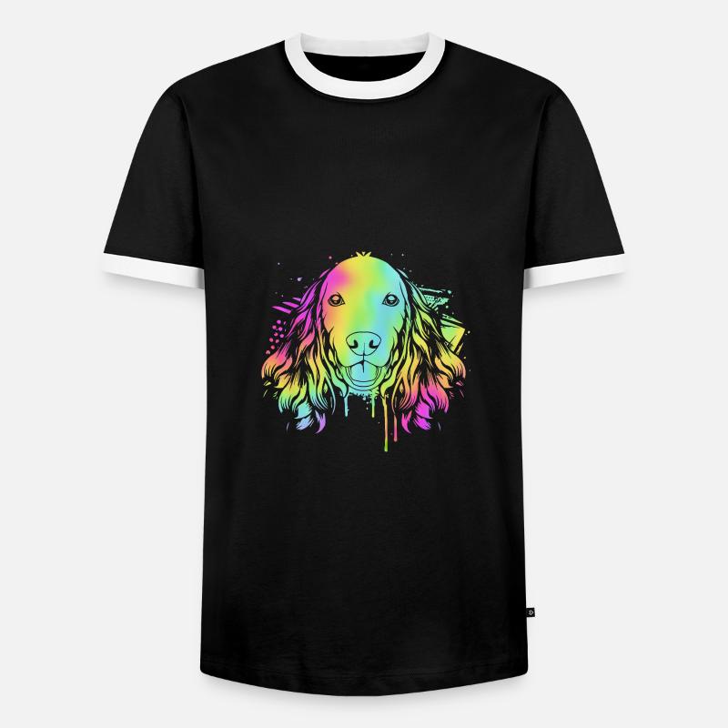 Cocker Spaniel - Men's Ringer Shirt - black/white