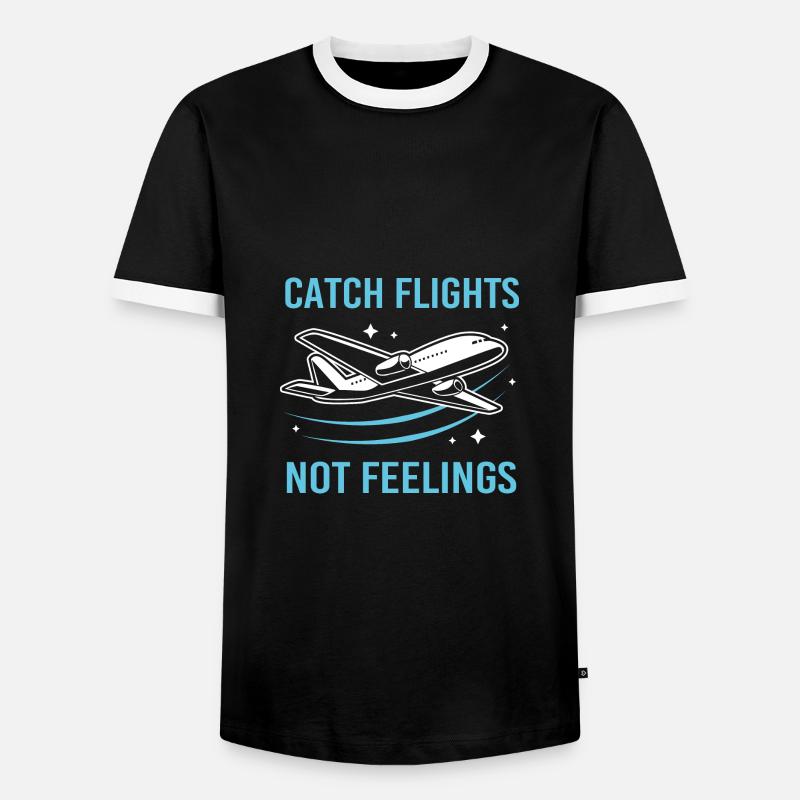 Pilot Airplane - Men's Ringer Shirt - black/white
