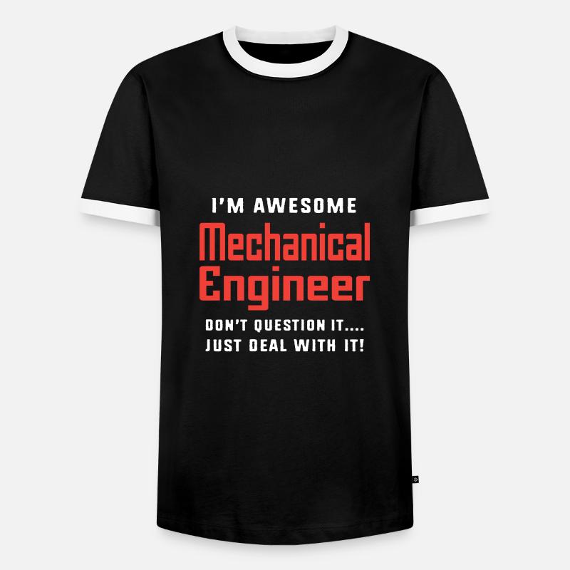 Mechanical Engineer - Men's Ringer Shirt - black/white