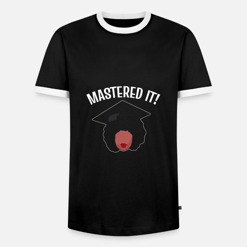 Master Studium Abschlussfeier - Männer Kontrast-T-Shirt - Schwarz/Weiß
