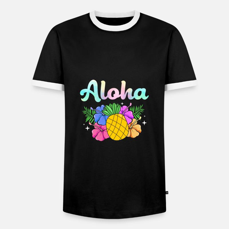 Maui Hawaii Hawaiian - Männer Kontrast-T-Shirt - Schwarz/Weiß