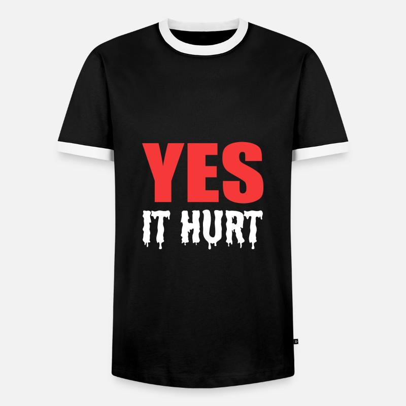 Broken leg - Men's Ringer Shirt - black/white