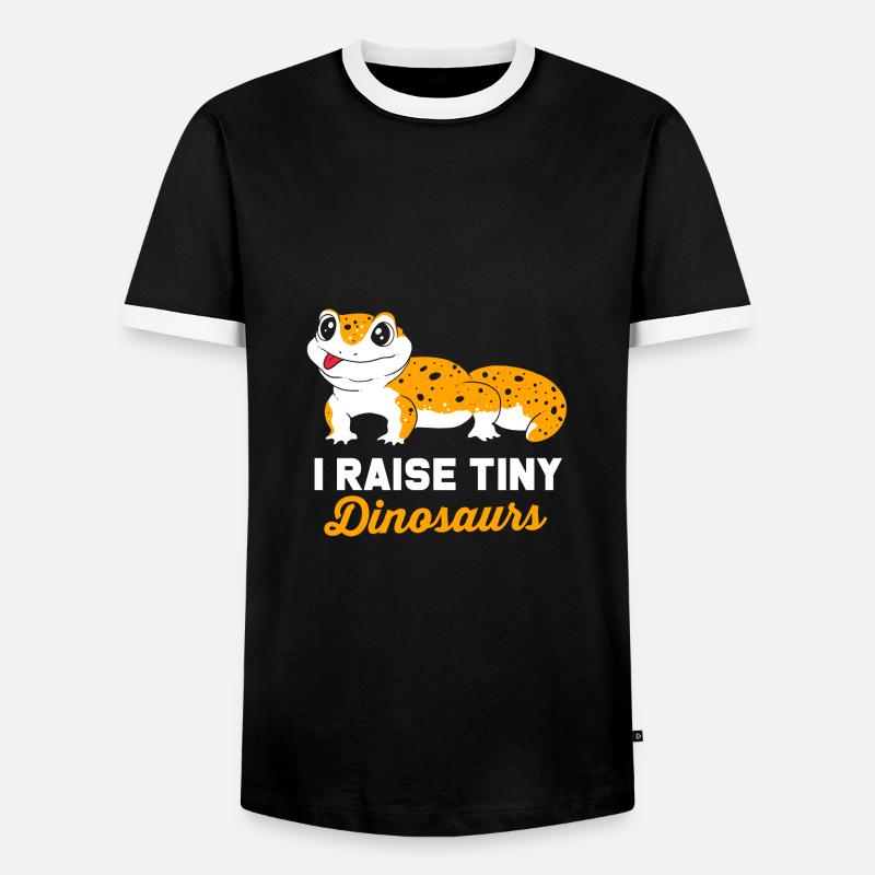 Leopard Gecko - Männer Kontrast-T-Shirt - Schwarz/Weiß