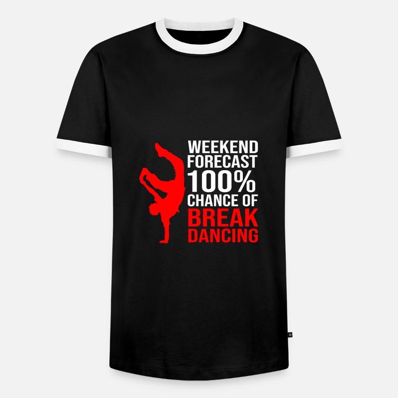 Breakdancing - Men's Ringer Shirt - black/white