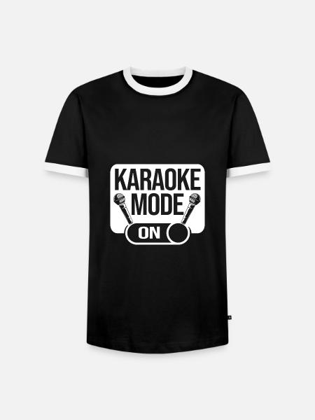 Karaoke - Men's Ringer Shirt - black/white