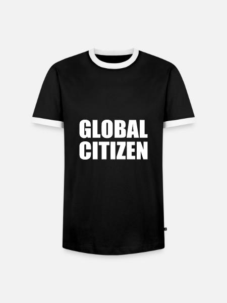 global citizen - Männer Kontrast-T-Shirt - Schwarz/Weiß