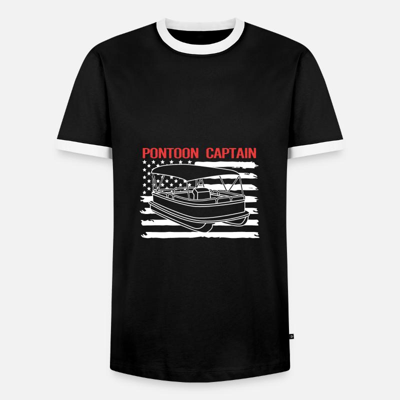 Pontonboot Boot Boote - Männer Kontrast-T-Shirt - Schwarz/Weiß
