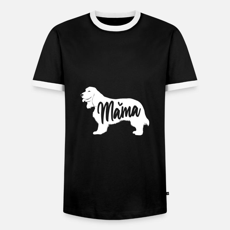 Cocker Spaniel - Männer Kontrast-T-Shirt - Schwarz/Weiß