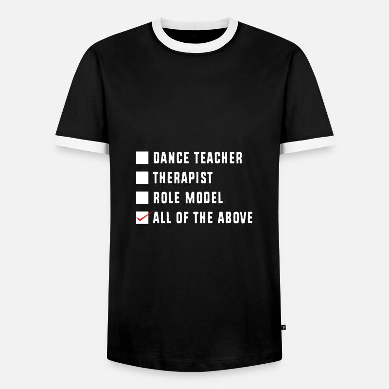 Dancing master - Men's Ringer Shirt - black/white