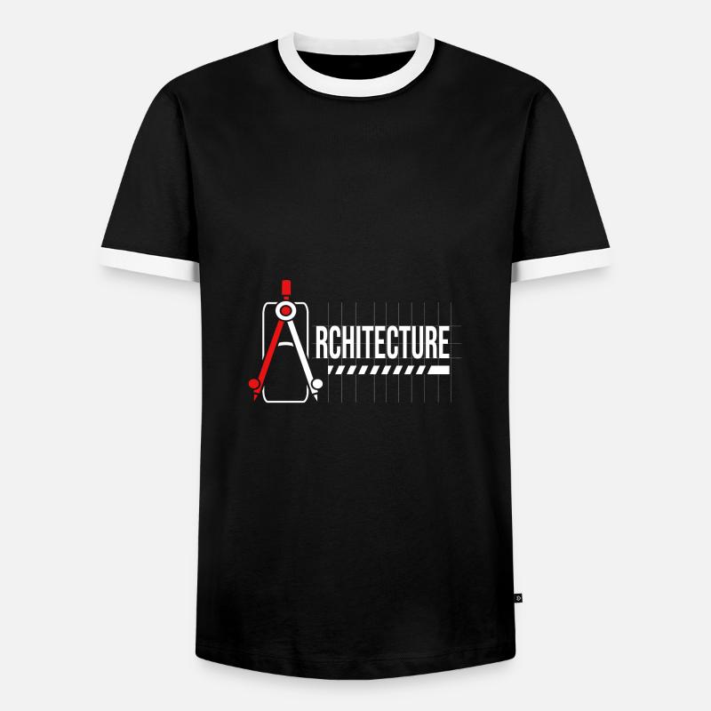 Architect Architecture - Men's Ringer Shirt - black/white