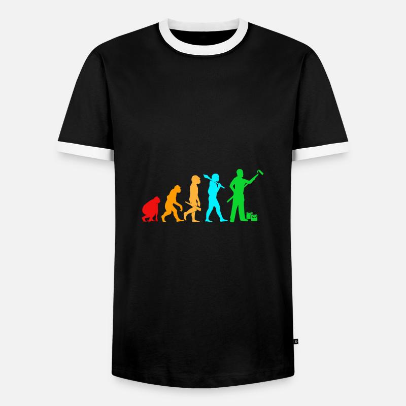 Painter Evolution - Men's Ringer Shirt - black/white