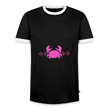 Krabbe - Männer Kontrast-T-Shirt - Schwarz/Weiß - Vorne - AI Model Female 172 light (172cm) & AI Model Male 178 light (178cm)